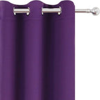 LEMOMO Purple Blackout Curtains 40 x 63 Inch Length/Set of 2 Curtain - Image 8