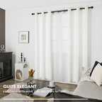 Deconovo White Curtains, Room Darkening Curtain, Thermal Insulated Soundproof - Image 7
