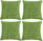Fancy Homi 4 Packs Boho Lime Green Decorative Throw Pillow Covers 22x22 Inch by Fancy+Homi