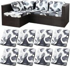 8Pcs Stretch Patio Cushion Covers, Outdoor Couch Covers Replacement, Outdoor by BIETYONE