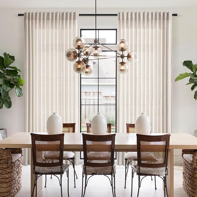 Beige Flax Linen Curtains 84 inches Long - Image 7