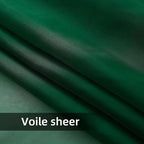 youleyar Solid Sheer Rod Pocket Curtain Voile Draperies 2 Panels White Beige - Image 3