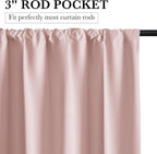 RYB HOME 100% Blackout Basement Curtains 24 inches Long, Heat & UV Blocking - Image 3
