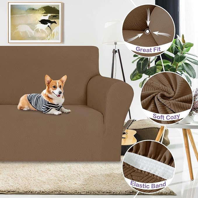 ZNSAYOTX Oversized Super Stretch Couch Cover, New Striped Sofa Covers - Image 3