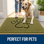 OLANLY Dog Door Mat for Muddy Paws 48x30, Paw Print Design, Absorbs Moisture - Image 6