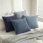 Fancy Homi Set of 4 Blue Decorative Throw Pillow Covers 16x16 Inch - Image 8