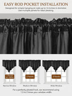 Molaxhome Swag Curtain 51 inch Length Rod Pocket Scalloped Curtain Valance - Image 7