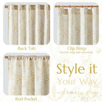 jinchan Floral Curtains 108 Inch Length Mustard Yellow Flower Linen Farmhouse - Image 5