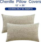 CaliTime Throw Pillow Covers Decorative 12 X 20 Inches Pack of 2 Cozy Chenille - Image 6