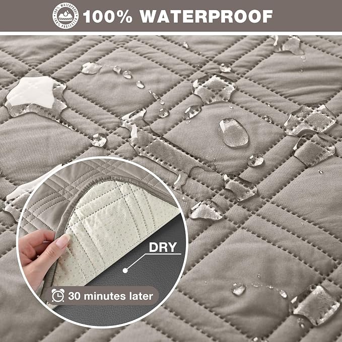 TAOCOCO Waterproof Recliner Sofa Cover, Non Slip Split Recliner Couch Covers - Image 3