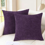 CaliTime Throw Pillow Covers Decorative 26 X 26 Inches Pack of 2 Cozy Chenille by CaliTime