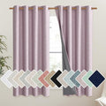 NICETOWN Pink Vintage Linen 100% Blackout Curtains by NICETOWN