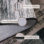 LIANLAM 4x6 Washable Area Rugs for Living Room and Bedroom, Vintage Checkered - Image 7