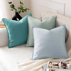 MIULEE Decorative Linen Pillow Covers 20x20 Inch Turquoise ​Boho Farmhouse​ - Image 5