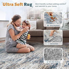 XLUEZ 9x12 Area Rug for Living Room, Washable Modern Abstract Large Area Rug - Image 4