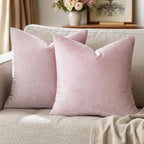 GIGIZAZA Decorative Throw Pillow Covers 16x16, Velvet Sofa Boho Cushion Pillows by GIGIZAZAFocusingonhomedecoration