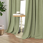 Light Sage Green Short Blackout Curtains - Image 9