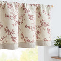 jinchan Linen Valance Curtains for Windows 16 Inch Christmas Decorations Floral by JINCHAN