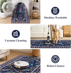 HEBE Washable Hallway Runner Rug 2'x 8' Non Slip Kitchen Rugs Runner, Low Pile - Image 5