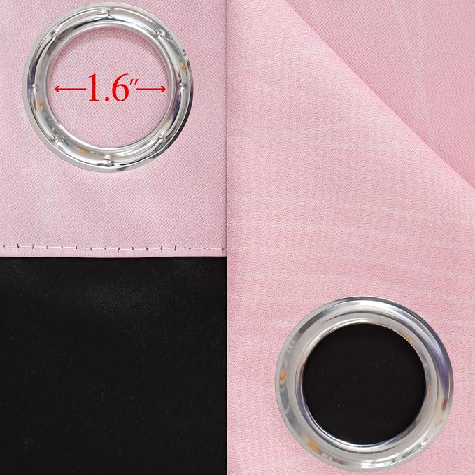 Pink and Grey Blackout Curtains 84 inch Length, Ombre Full Room Darkening - Image 7