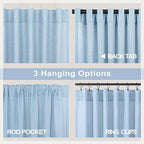 Light Blue Curtains 96 Inches Long - Image 4