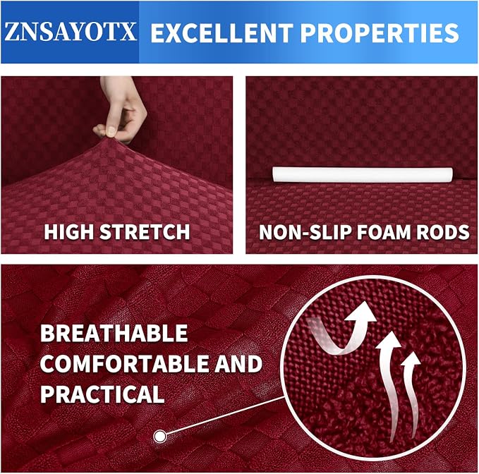 ZNSAYOTX 1 Piece Jacquard Couch Covers - Image 4