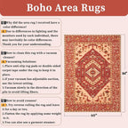 SERISSA 5x7 Boho Area Rug, Washable Non-Slip Rugs - Image 2