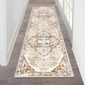 HEBE Hallway Runner Rug 2'x6' Washable Vintage Distressed Area Rugs Non Slip by HEBE