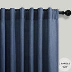 Pitalk Navy Extra Long Curtains 120 Length - Image 2