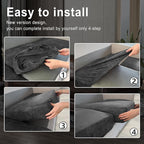 Leather Look Couch Cushion Covers Sofa Seat Slipcovers Sets Couches Furniture - Image 6