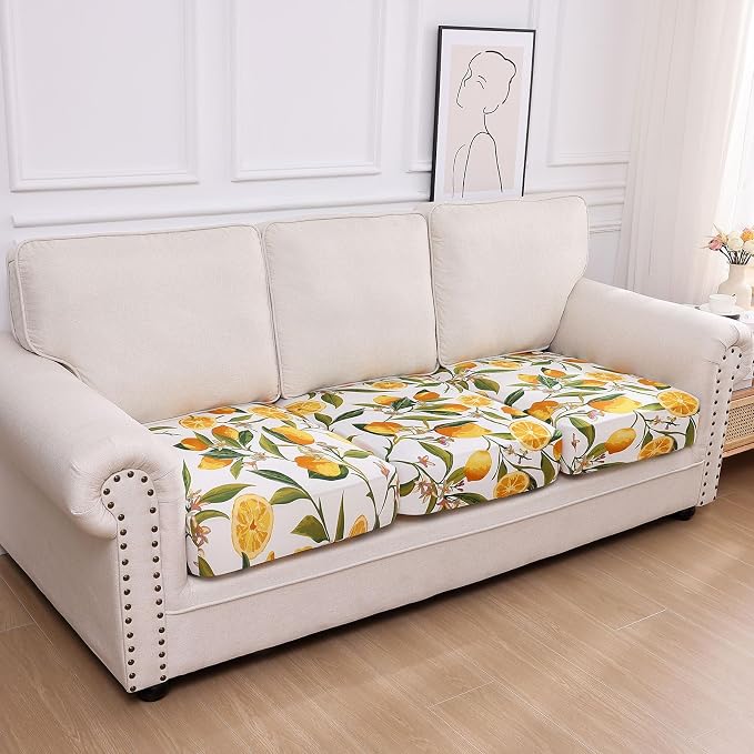 hyha Printed Couch Cushion Covers, Floral Sofa Covers Washable - Image 5