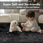Black Rug Super Soft Shaggy 4x6 Feet Rugs - Image 7