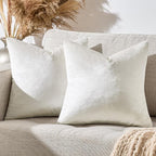GIGIZAZA Velvet Pillow Covers 18x18: Pack of 2 Throw Pillows Soft Solid Covers - Image 6