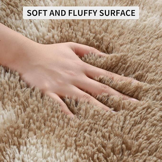 Tepook Soft Fluffy Rugs for Bedroom, 4x6 Area Rug for Living Room, Modern - Image 7