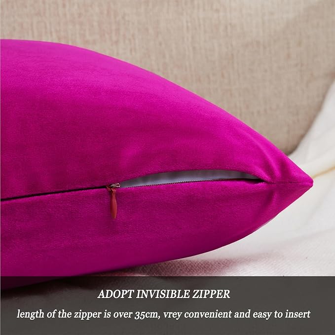 GIGIZAZA Pillow Covers 20x20 Velvet Decorative Pillows Sofa Couch Throw Pillow - Image 4