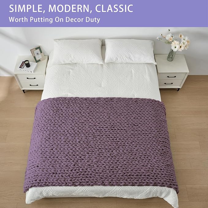 Bigacogo Chunky Knit Throw Blanket - Image 3