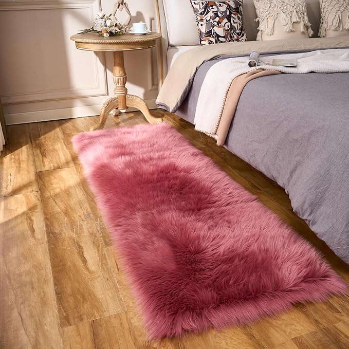 EasyJoy Ultra Soft Fluffy Rugs Faux Fur Rug Chair Cover Seat Pad Fuzzy Area Rug - Image 6