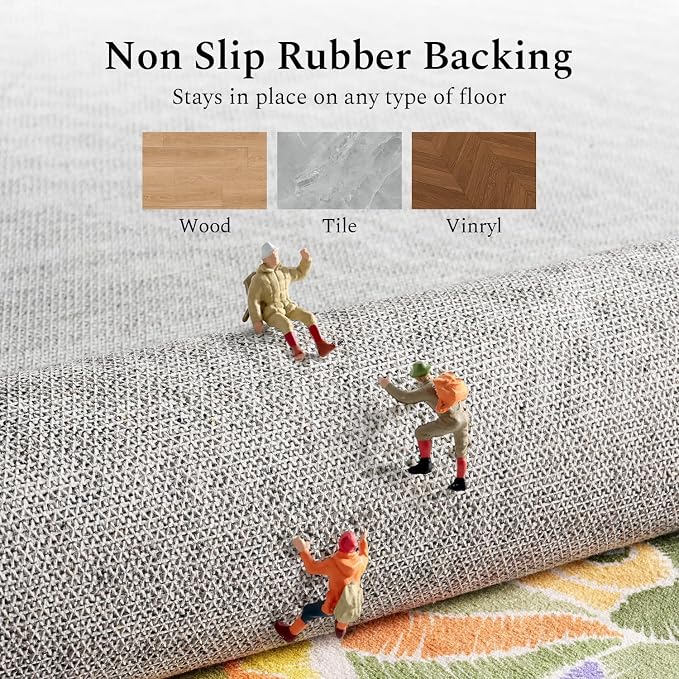Rugflix 2x6 Runner Rug for Hallway, Washable Kitchen Runner Non Slip, Soft Low - Image 5