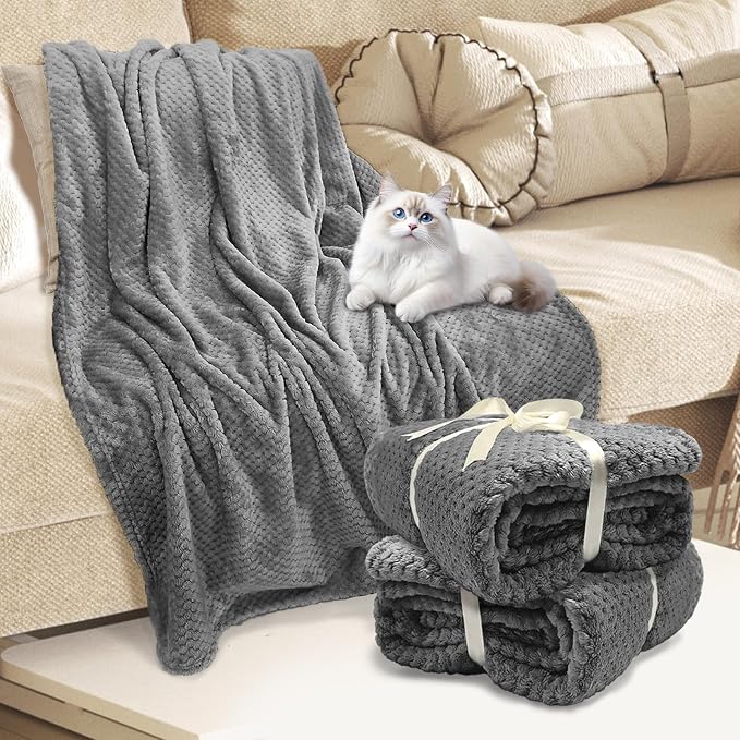 4 Pack Fleece Throw Blankets 50x60 Inches - Image 8