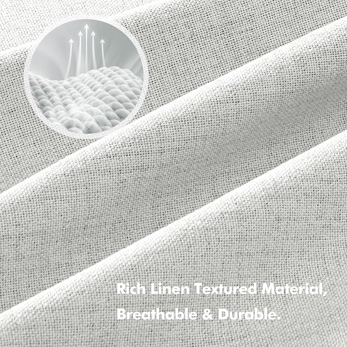 MIULEE 100% Blackout Linen Curtains - Image 3