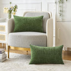 MIULEE Pack of 2 Couch Throw Pillow Covers 12x20Inch Soft Moss Green Spring - Image 5
