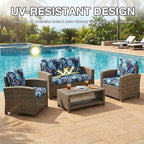 hyha 4Pcs Patio Cushion Covers, Stretch Outdoor Couch Cushion Covers Replacement - Image 6