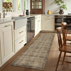 Washable Area Rug 2'6'' x 8' Vintage Traditional Persian Mat - Image 4