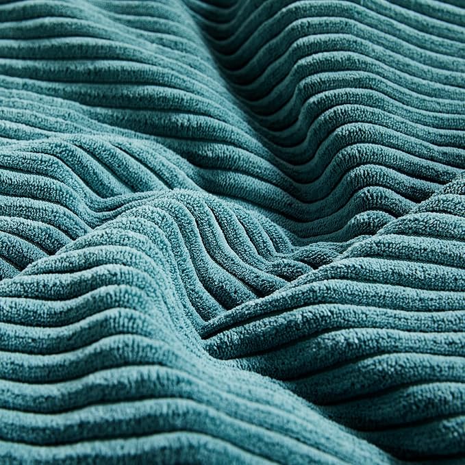 Fancy Homi 2 Packs Teal Long Lumbar Decorative Throw Pillow Covers 16x24 Inch - Image 5