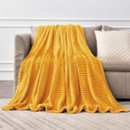 BEDELITE Fleece Throw Blanket for Couch – 3D Ribbed Jacquard Soft and Warm by BEDELITE