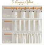 NICETOWN Linen Curtains for Windows 90 inch Long 2 Panels, Rod Pocket & Back - Image 3