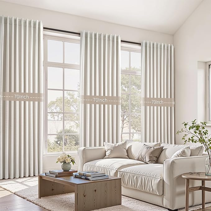 100% Blackout Curtains 70 Inch Wide 90 Inch Long - Image 4