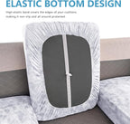 Leather Look Couch Cushion Covers Sofa Seat Slipcovers Sets Couches Furniture - Image 3