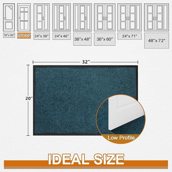 Mibao Front Door Mat, Dirt Trapper Welcome Mat - Image 2