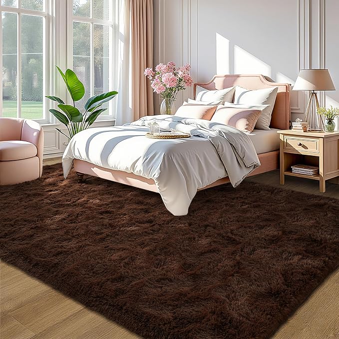 LOCHAS Ultra Soft Indoor Modern Area Rugs 9x12 Fluffy Living Room Carpets - Image 2